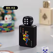 Dice Lighter Windproof Green Flame Rechargeable Metal Playing Card Lighters Smoking Accessories Gift for Men Women